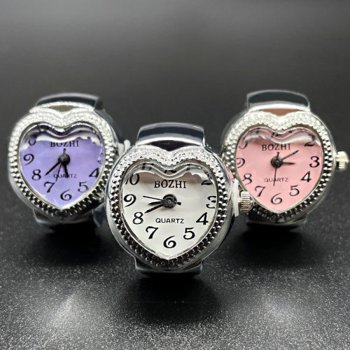 [ring watch] foreign trade hot selling alloy shell love quartz ring watch fashion men and women watch wholesale