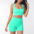 European and American Seamless Yoga Suit Women's Quick-Drying Sports Fitness Suit Yoga Vest Tight High Waist Yoga Pants Shorts