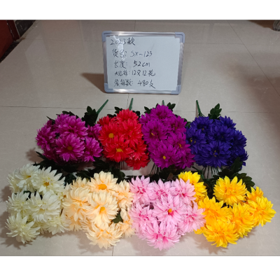 [New in 23] Factory Direct Sales Hydrangea Chrysanthemum Emulational Flower and Silk Flower Large Bundled Flower Ornamental Flower Flower Arrangement
