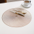 waterproof fireworks bloom placemat insulation nordic light luxury round mat non-slip western placemat bronzing coaster table lamp mat