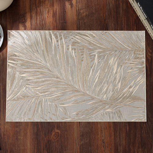 placemat pvc waterproof dining table mat cross-border temu xi yin amazon square palm tree gilding solid bottom western-style placemat