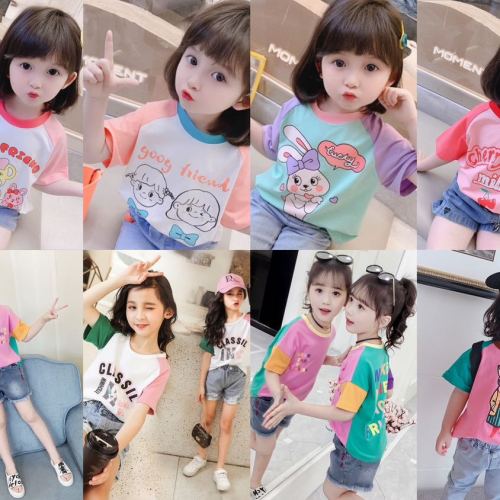 factory children‘s t-shirt summer 2023 new boys and girls korean style western style children‘s short-sleeved shirt wholesale