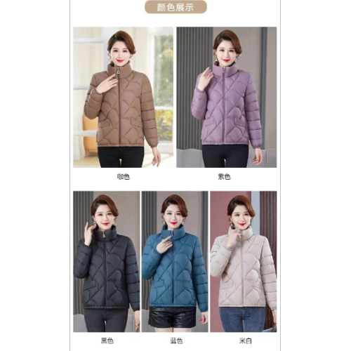 mother‘s cotton-padded clothes autumn and winter mid-youth elderly cotton clothes women‘s clothes zipper stand collar cotton-padded clothes women‘s warm clothing cotton-padded clothing