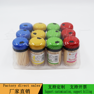 Bamboo Toothpick Double-Headed Toothpick Holder Disposable Household Bottled Toothpick Bottle Wholesale Two Yuan Shop