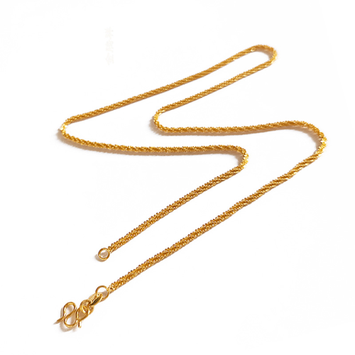 caterpillar fine chain m-shaped buckle 45cm sparkling clavicle chain tiktok kuaishou live streaming one-piece delivery