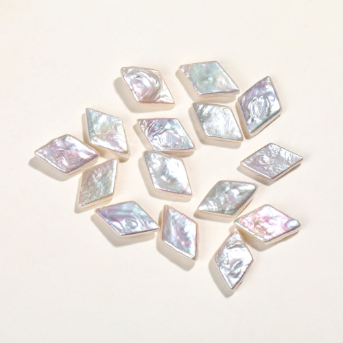 厂家直供 强光天然淡水巴洛克菱形珍珠DIY耳环项链半成品材料批发