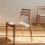 High-End Dining Chair Solid Wood Rope Woven Armchair Minimalist Tea Chair Leisure Chair Dining Room Furniture