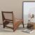 Minimalist Leisure Chair Chandigar Sofa North America Black Walnut Single Sofa Solid Wood Rattan Chair