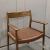 Minimalist Ash Dining Chair Solid Wood Rope Woven Armchair Nordic Minimalist Armchair Dining Room Furniture