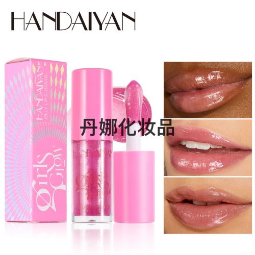 cross-border transparent lip gloss full lips moisturizing and nourishing handaiyan pearl lip lacquer water light lip gloss lip gloss wholesale