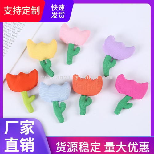 tulip filling cotton fabric jewelry small flower diy hairpin accessories wholesale clothing hat accessories bags and other