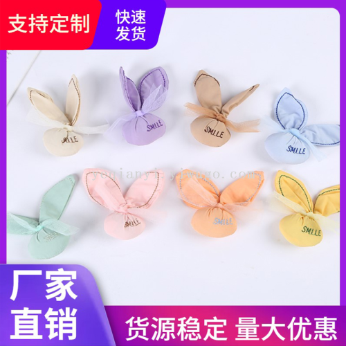 color embroidery rabbit accessories flower jewelry accessories diy fabric cute brooch bag pendant clothing accessories