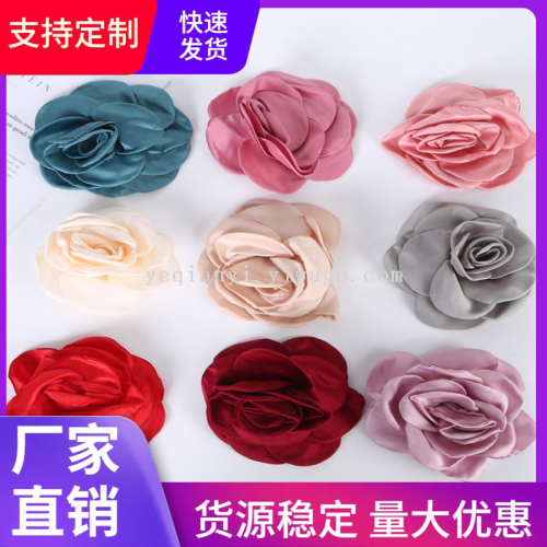 Hand-Burning Camellia Flower DIY Head Flower Corsage Curling Shaping Silk Cloth shoes and Hats Flower Handmade Cloth Flower Accessories