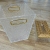 High-End Acrylic Waste Bin Tissue Box Set Wave Pattern Vertical Pattern Trash Can Acrylic Tissue Box