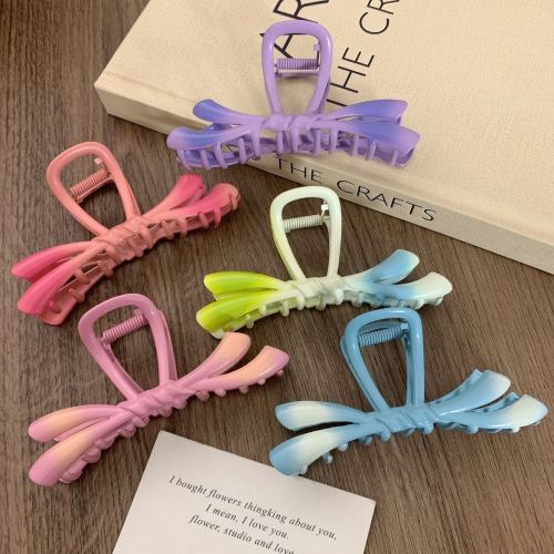 ins butterfly hollow out grip barrettes female shark clip 2024 new