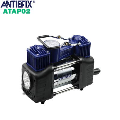 ANTIEFIX Double Cylinder Car Air Pump Vehicle Tire Inflator Car Emergency Air Pump Car Air Pump