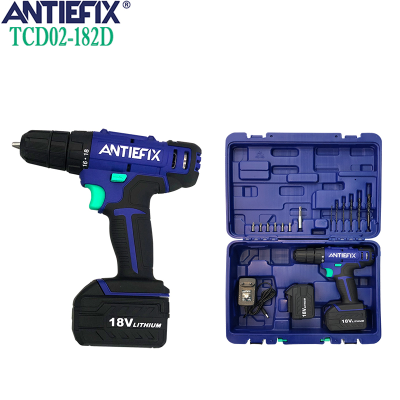 ANTIEFIX Rechargeable Electric Drill Lithium Electric Drill Hole Electric Screwdriver 18V Cordless Drill