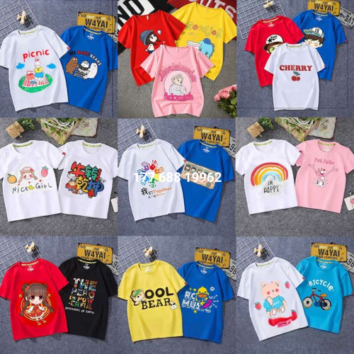 factory 1 yuan 2 yuan children‘s clothing leftover stock clearance summer fashion children‘s short-sleeved t-shirt foreign trade running rivers and lakes stall supply