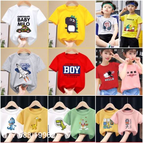 Foreign Trade Children‘s Clothing Short Sleeve t-shirt Tail Stock 1-5 Yuan T-shirt Stall Clothing Clearance Supply Stall Wholesale