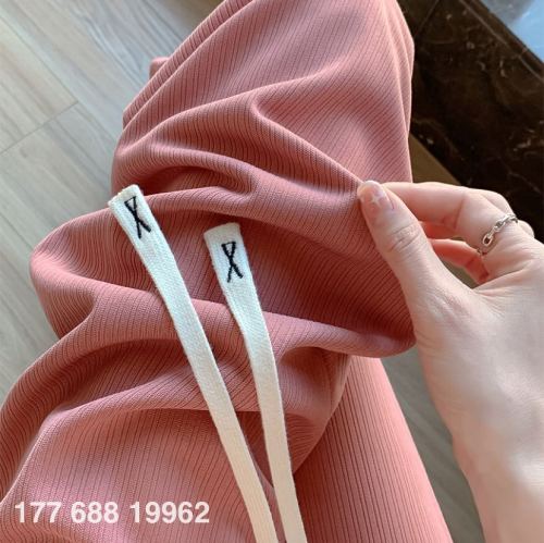 Wide Leg Pants Spring and Summer Versatile Draping Straight Women‘s Casual Pants Slimming High Waist Letter Stripe Wide Leg Pants