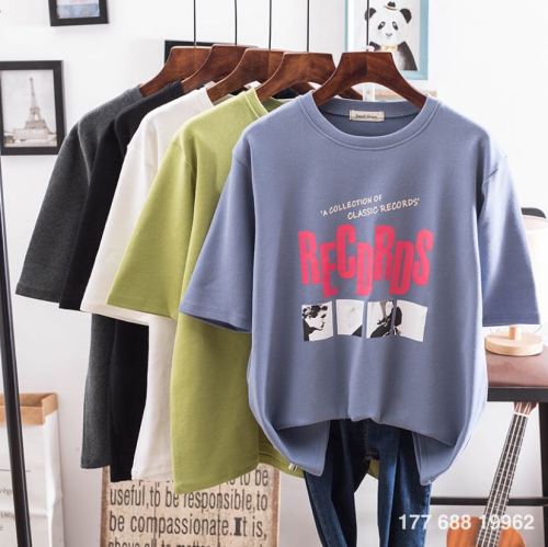 2023 New Stall Supply Night Market Women‘s Short-Sleeved T-shirt Wholesale Loose Large Size Korean Casual Ins Fashion