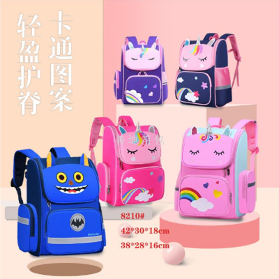 Primary School Student Schoolbag Wholesale Burden Reduction Spine Protection Backpack for Boys and Girls New Backpack Waterproof Safety Travel Bag