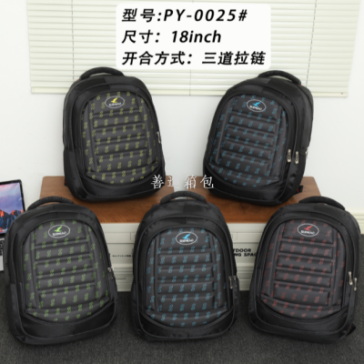 Cross-Border Men's Large Capacity Business Backpack Commuter Make-up Student Schoolbag Outdoor Travel Multi-Layer Backpack