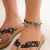 Bohemian Style Anklet, Vintage Turquoise Beaded Foot Chain, Simple Barefoot Chain