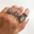 Vintage Versatile INS-style Rings, Flower Gemstone Ring Set, Cross-Border Accessory