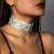 Luxury Fashion INS-style Choker, Diamond-Encrusted Mesh Chain Necklace, High-End Versatile Sexy Neck Chain