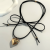 Simple Necklace, Korean Velvet Drawstring Heart Collar, Sweet and Cool Personalized All-Match Neck Chain