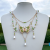 INS-style Necklace, Pearl Fringe Butterfly Neck Chain, Niche Design Dopamine Neck Chain