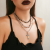 INS-style Versatile Necklace, Thorny Chain Cross Necklace, Niche Hip-Hop Collarbone Chain