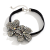 INS-style Niche Choker, Black Collar with Diamond-Encrusted Flowers, Versatile Light Luxury Design Neck Chain