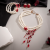 INS-style Jewelry, Multi-layer Pearl Blood Drop Fringe Necklace, Vintage Gothic Style Bracelet and Earrings