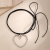 INS-style Necklace, Peach Heart Leather Wax Thread Neck Chain, Niche All-Match Sweet and Cool Neck Chain