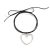 INS-style Necklace, Peach Heart Leather Wax Thread Neck Chain, Niche All-Match Sweet and Cool Neck Chain