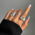 INS-style Rings, Irregular Liquid Metal Ring Set, Niche All-Match High-End Rings