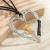 INS-style Necklace, Simple Adjustable PU Heart Necklace, Exaggerated Personal All-Match Neck Chain