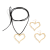 INS-style Jewelry Set, Simple Heart Necklace and Earrings, Niche All-Match Sweet and Cool Neck Chain