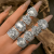INS-style Rings, Palace Floral Totem Ring Set, Vintage Distressed Open Ring