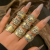 INS-style Rings, Palace Floral Totem Ring Set, Vintage Distressed Open Ring