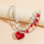 INS-style Necklace, Pearl Fringe Heart Necklace, Niche All-Match Sweet and Cool Collarbone Chain