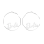 INS-style Earrings, Exaggerated Circular Baby Letter Ear Clip, Metal Punk All-Match Ear Accessories