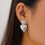 INS-style Earrings, Metal Double-layer Heart Studs, Sweet Niche All-Match High-End Earrings