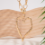 INS-style Accessories, Necklace with Aluminum Chain, Exaggerated Sweet and Cool Big Heart Collar for Women