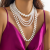 Multi-layer INS-style Imitation Pearl Women's Necklace, Elegant French Style with Various Sizes of Beads, Layered Collar Accessory