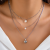 Versatile INS-style Imitation Pearl Sweet and Cool Necklace, Heart-shaped, Multi-layered, Simple Tassel Necklace Accessory for Layered Wear