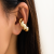 INS-style Accessories, Simple Spiral Striped Non-Pierced Ear Clip, Single Ear Bone Stud for Women, Trendy Circular Ear Clip