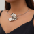 INS Accessories - Exaggerated 3D Pleated Metal Flower Choker Collar with Unique Design